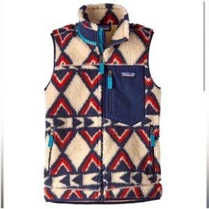 Patagonia Rare Classic Retro X Vest Brass Hawk Smolder Blue Women's Small